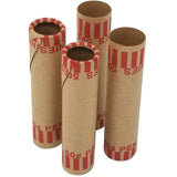 J Mark Burst Resistant Preformed Penny Coin Roll Wrappers, MADE IN USA, 92-Count Heavy Duty Cartridge-Style Coin Roller Tubes, Includes J Mark Coin Deposit Slip