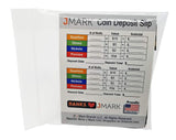 J Mark 1000 Coin Roll Wrappers, MADE IN USA, J Mark Coin Deposit Slip, Flat Coin Rollers (Dimes)