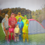 Emergency Family Rain Ponchos Extra Thick – 10 Pack Disposable Plastic Raincoat Bundled with Shoe Covers for Adults and Kids – Assorted Colors and 100% Waterproof Rain Gear