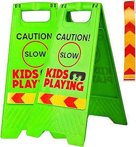 Keep Kids Safe with Our Kid Playing Caution Sign Bundle