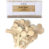 Disposable Small Wooden Mini Spoon – (Pack of 110) 3.9-inch Set Eco-Friendly Tasting Spoons Biodegradable Cutlery Compostable Dessert Utensils for Eating Party Supplies - Better Than Bamboo Palm Leaf