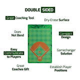 Baseball Coach Clipboard with Hand Pitch Tally Counter - Softball Double Sided Lineup Coach Whiteboard Bundled with Whistle and Clipboard Markers- Coaching Equipment for Pitch Counting and Tactics