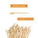 Bamboo Skewers Toothpicks for Appetizer Picks – 3.5 inch(Pack of 1000) Wooden Cocktail Skewers and Bamboo Toothpicks for Appetizers Food Garnish Sandwich Fruit Kabobs Drinks Cocktail – Eco Friendly