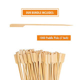 Bamboo Skewers for Cocktail and Appetizer Picks –7 inch(Pack-1000) Wooden Cocktail Skewers and Bamboo Toothpicks for Bloody Mary Skewers Appetizers Food Garnish Sandwich Fruit Kabobs Drinks BBQ Grill