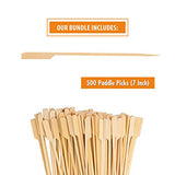 Bamboo Skewers for Cocktail and Appetizer Picks –7 inch (Pack-500) Wooden Cocktail Skewers and Bamboo Toothpicks for Bloody Mary Skewers Appetizers Food Garnish Sandwich Fruit Kabobs Drinks BBQ Grill