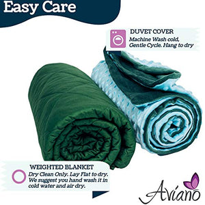 Aviano Premium Weighted Blanket for Kids - 7 lbs with Removable Duvet Cover - Size ( 56x41 In.) - Heavy Heating Blankets