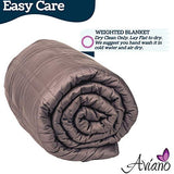 Aviano Premium Bamboo Cooling Weighted Blanket for Adults - 15 lbs Queen Size Bed (60x80 in) - Heavy Blankets