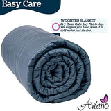 Aviano Premium Bamboo Cooling Weighted Blanket for Adults - 15 lbs Queen Size Bed (60x80 in) - Heavy Blankets