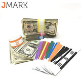 Money Bands Currency Sleeves Straps – Made in USA (Pack of 330) Self-Adhesive Assorted Money Wrappers for Bills Color Coded Wraps Meets ABA Standards, 7.5 x 1.25 inches – Counter Recyclable Kraft Pape
