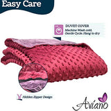 Aviano Premium Soft Weighted Blanket Cover 48x72 - 8-Knot Microfiber Duvet Cover for Weighted Blanket Twin Size Bed | Fits 48 x 72 Inch Heavy Blanket -  (Cover ONLY)