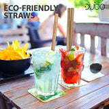 Organic Bamboo Straws Reusable – Multiple Packs Eco Friendly Biodegradable Non Plastic Wood Drinking Straw (24 Pack)