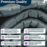 Aviano Premium Bamboo Cooling Weighted Blanket for Adults - 15 lbs Queen Size Bed (60x80 in) - Heavy Blankets