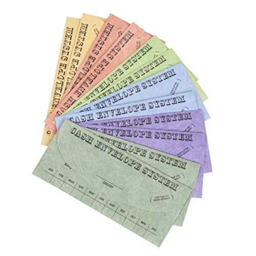 Budgetizer Cash Envelopes System - 12 Pack Budget Planner Envelopes –Assorted Colors Money Envelopes - Bundle with 1 Cash Organizer Wallet and 1 Counterfeit Bill Marker Detector