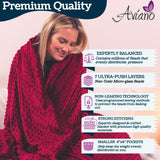 Aviano Premium Weighted Blanket for Adults - 15 lbs with Removable Duvet Cover for Queen Size Bed (60x80 in.) - Heavy Heating Blankets