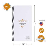 Undated Appointment Book Schedule Reservation - 3 Columns 200 Page Appt Book Organizer with Pen Holder - Hourly Weekly Planner Daily Scheduler for Salon Hairdresser Restaurant Spa Stylist