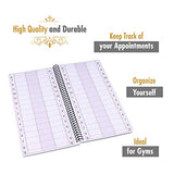 Undated Appointment Book Schedule Reservation - 3 Columns 200 Page Appt Book Organizer with Pen Holder - Hourly Weekly Planner Daily Scheduler for Salon Hairdresser Restaurant Spa Stylist