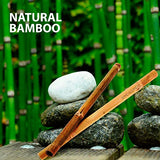 Organic Bamboo Straws Reusable – Multiple Packs Eco Friendly Biodegradable Non Plastic Wood Drinking Straw (12 PACK)