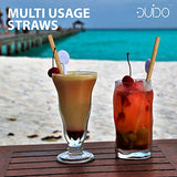 Organic Bamboo Straws Reusable – Multiple Packs Eco Friendly Biodegradable Non Plastic Wood Drinking Straw (12 PACK)