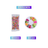 Slime Foam Beads Floam Balls – 18 Pack Microfoam Beads Kit 0.1-0.14 inch (90,000 Pcs) Micro Colors Rainbow Fruit Beads Craft Add ins Homemade DIY Kids Ingredients Flote Microbeads Supplies Mini Small