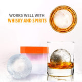 PREMIUM Ice Ball Molds 6-PACK - BPA Free 2.5 Inch Ice Spheres. Stackable Slow Melting Round Ice Cube Maker for Whiskey and Bourbon