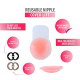 Breast Lift Nipplecover Boob Tape –2 Pair Reusable Nipple Cover 2 Bra Strap Clip