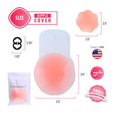 Breast Lift Nipplecover Boob Tape –2 Pair Reusable Nipple Cover 2 Bra Strap Clip