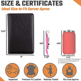 Server Book Waitress Wallet Organizer – PINK Bundle with WINE OPENER – BLACK 7 Pocket Waiter Pad for Restaurant Waitstaff – Fits Apron and Holds Receipts Money Guest Check Pen Credit Cards Daily Specials and Much More