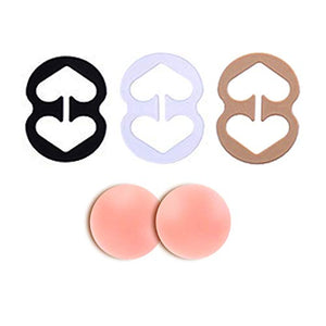 Bra Strap Clip Holder Hook –3 Pc Set Bundle Nipplecovers Racerback Conceal Straps