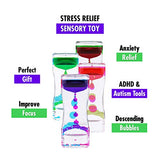 Liquid Motion Bubbler Sensory Toys – 8 Pc Set Bundle Stretchy String Fidget Toys Timer Stress Relief Anxiety Relief Great for Toddler, Children, Kids, Adults, Seniors, Autism Hyperactivity Relaxation